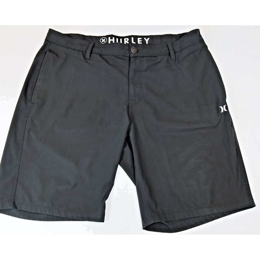 Hurley Performance Shorts Mens Size 38 Black Flat Front Regular Fit